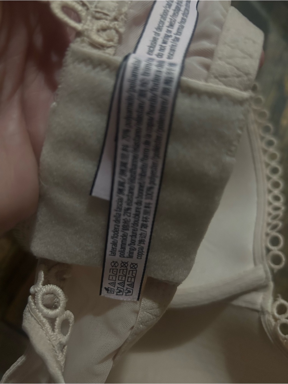 Victorias Secret Size 36DDD Ivory Lace Dream Angels Lined Demi - Picture 7 of 7